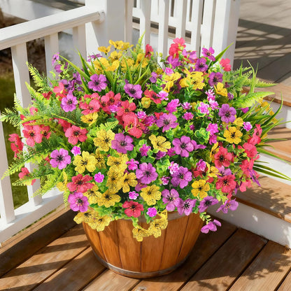 1 Mixed Color(2 Light Purple 2 Rose Red 2 Yellow 2 Fern 2 Shrub Flower 2 Water Plant),12 PCS